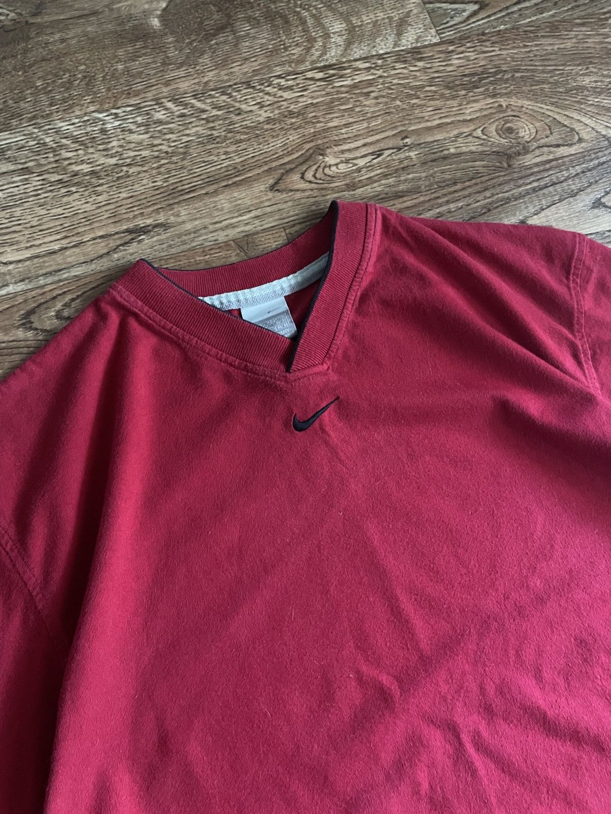 Nike × Vintage Vintage Nike Center Swoosh T-Shirt Y2K mini logo Size US XL / EU 56 / 4 - 3 Thumbnail