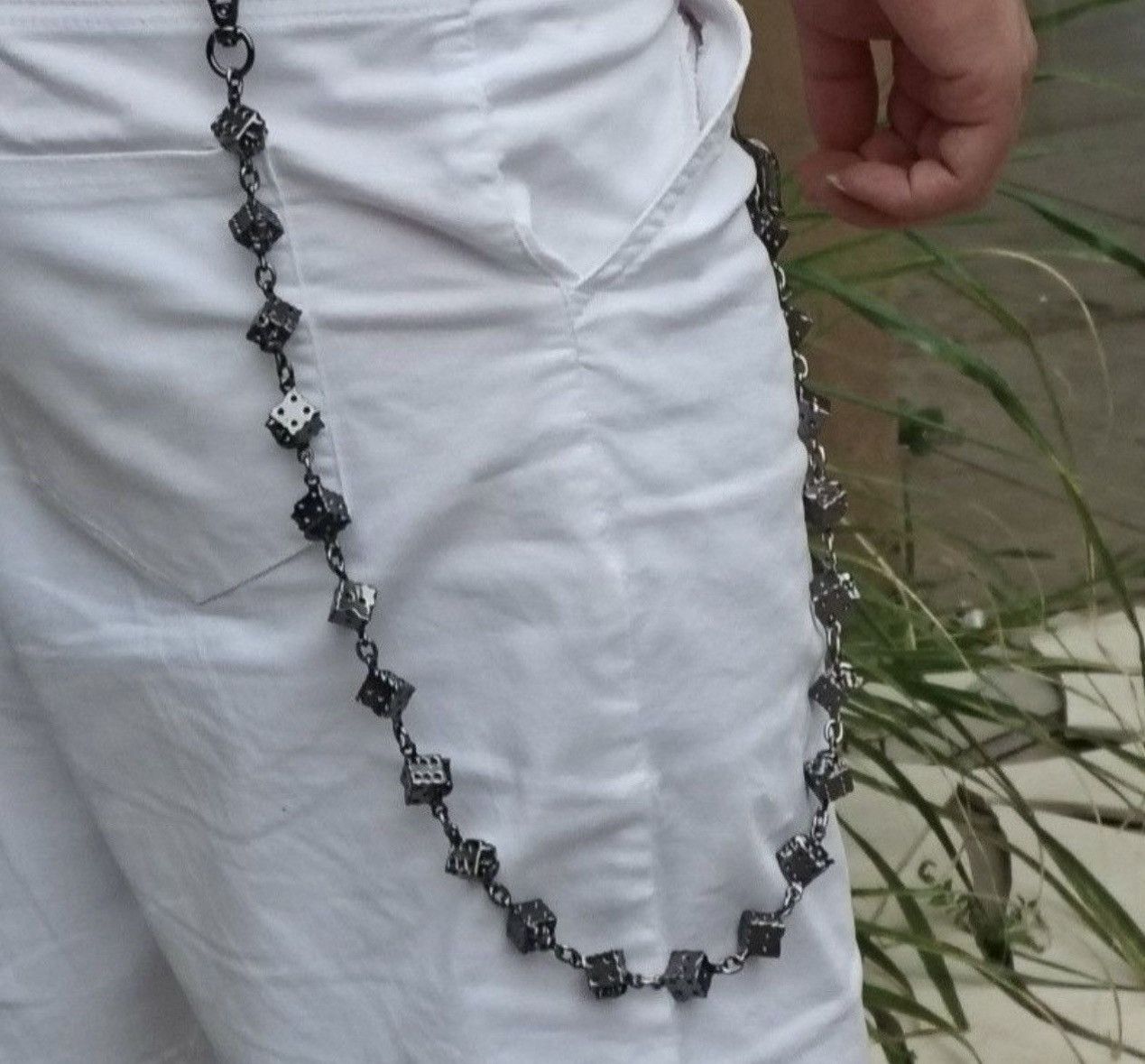 Vintage Dice and Skulls Rock Wallet Chain Size ONE SIZE - 5 Thumbnail