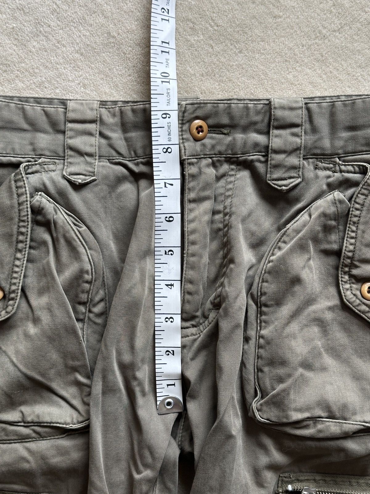 Japanese Brand G.M.F.N Multi Pocket Army Flared Cargo Pant Size US 32 / EU 48 - 3 Thumbnail