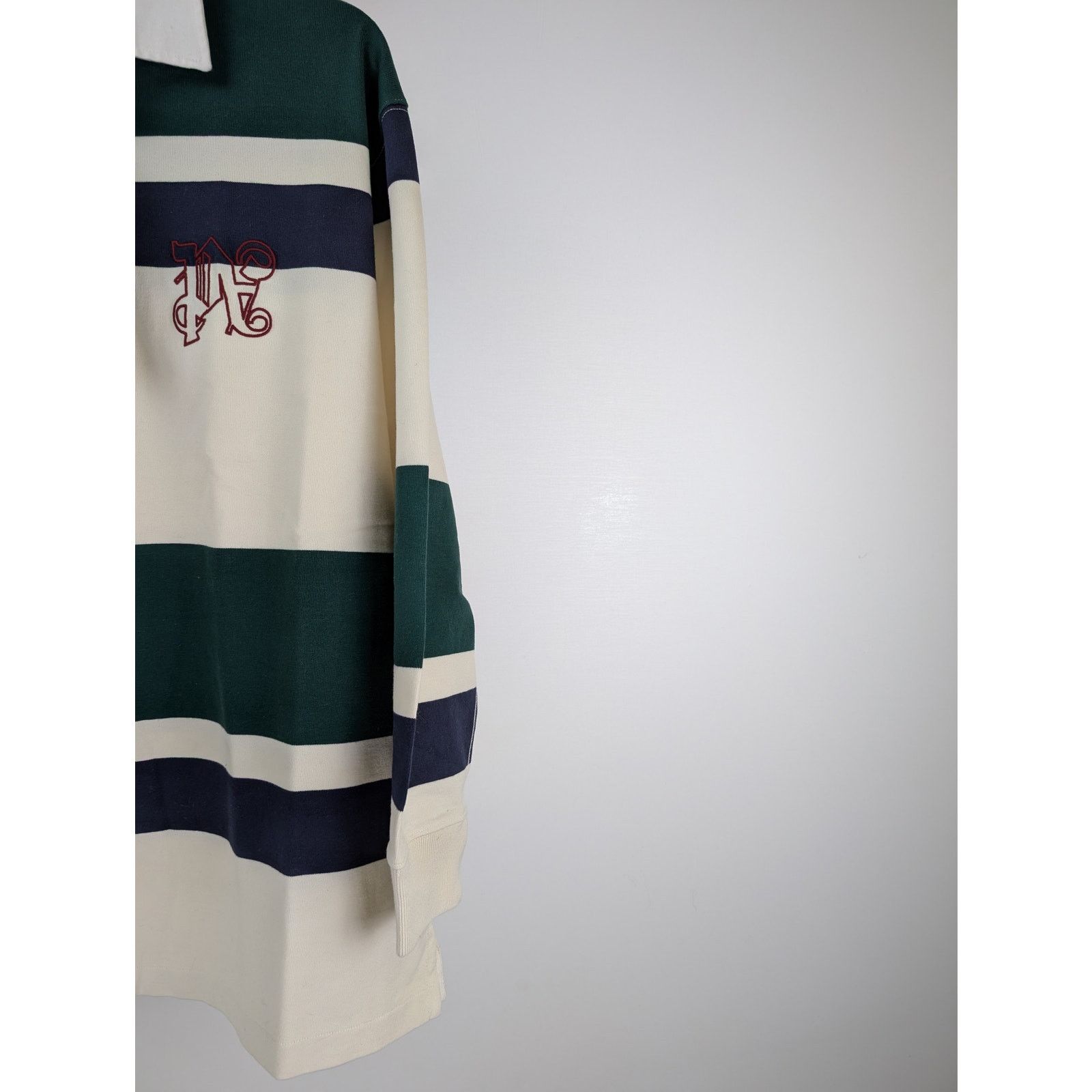 Palm Angels o1rshd1 PA Monogram Rugby Polo in Butter/Red Size US M / EU 48-50 / 2 - 4 Thumbnail