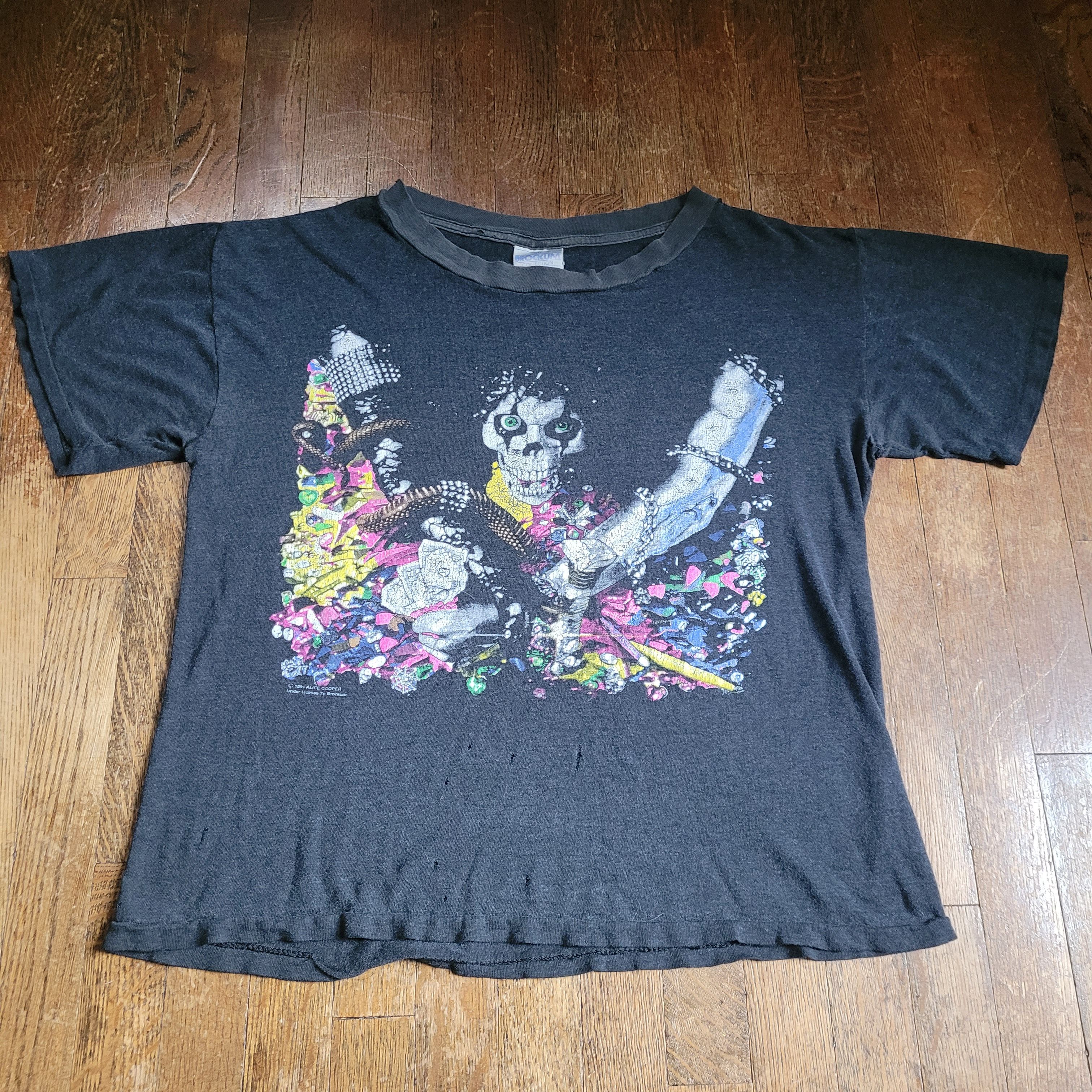 image of Band Tees Vintage Alice Cooper Hey Stoopid Tour Shirt in Black, Men's (Size Medium)