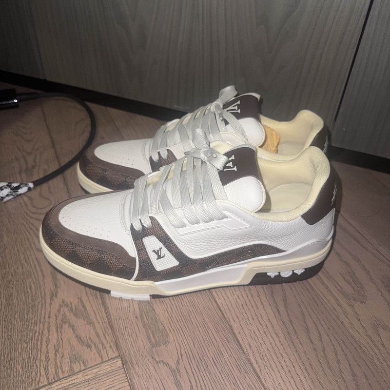 Louis Vuitton Louis Vuitton Trainer Brown Leather Low Top Sneakers 0079 Size US 9 / EU 42 - 1 Thumbnail