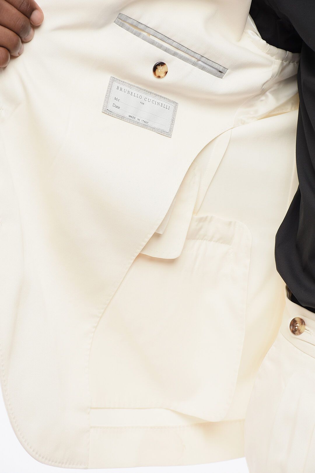 Brunello Cucinelli og1mm0725 Half-lined Silk Blazer in Off White Size US M / EU 48-50 / 2 - 5 Thumbnail