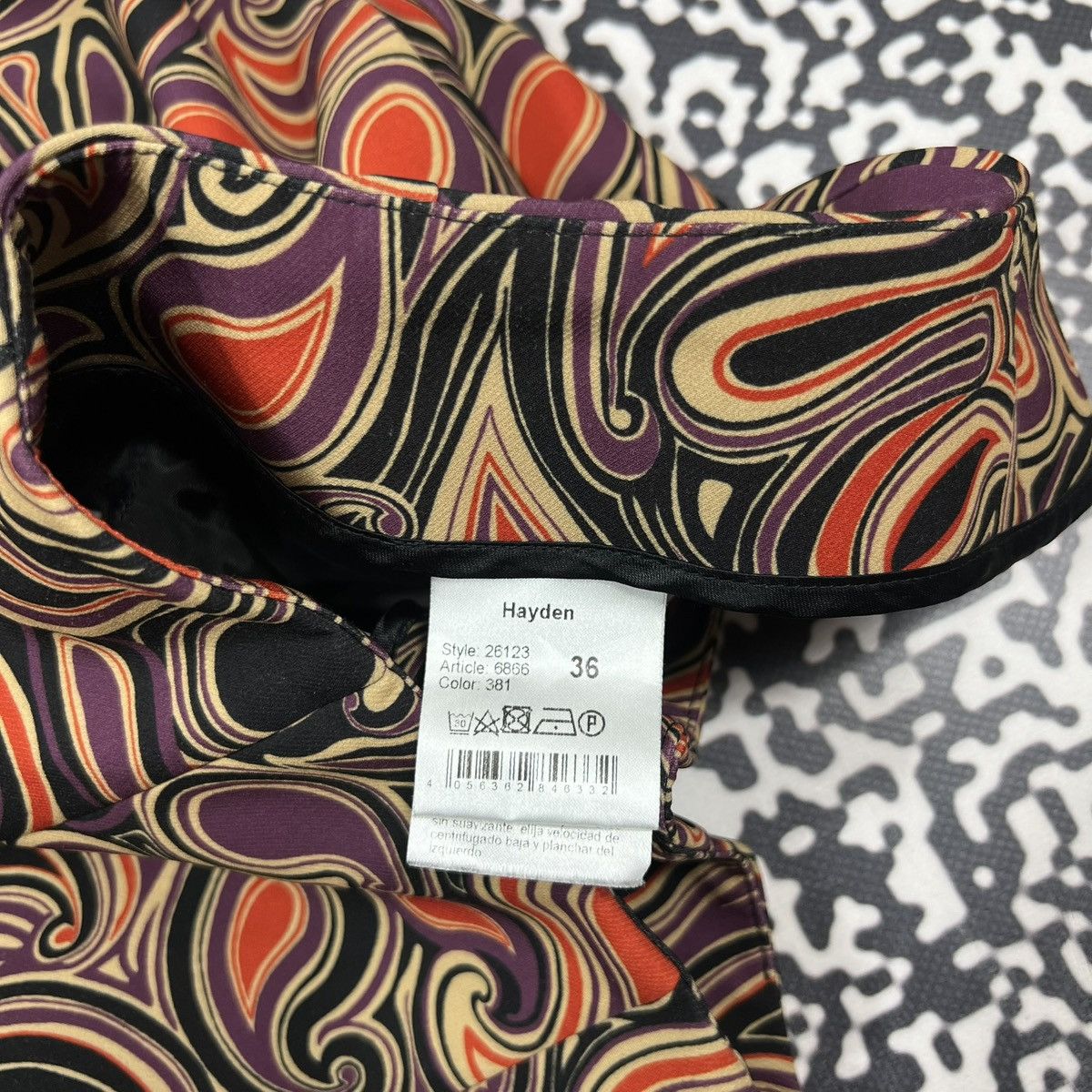 Vintage Raffaello Rossi Paisley Abstract Print Luxury Style Pants Size 27" / US 4 / IT 40 - 14 Thumbnail