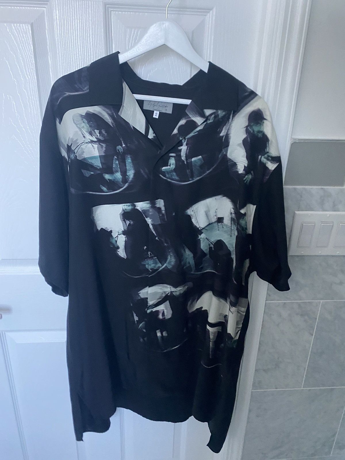 image of Yohji Yamamoto Pour Homme Ss22 Fisheye Shirt in Black, Men's (Size Medium)