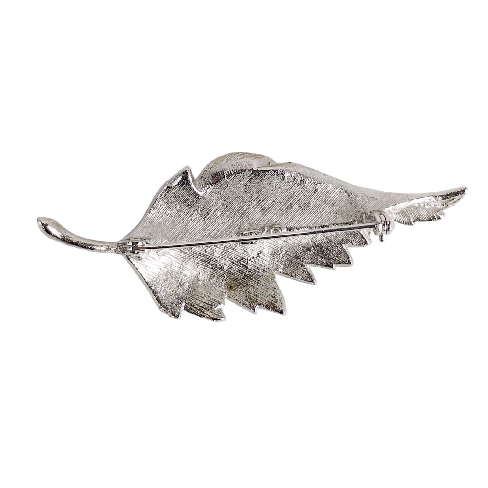 Vintage 2 Vintage Leaf Brooch Pins Coro Silvertone & Goldtone Size ONE SIZE - 4 Thumbnail