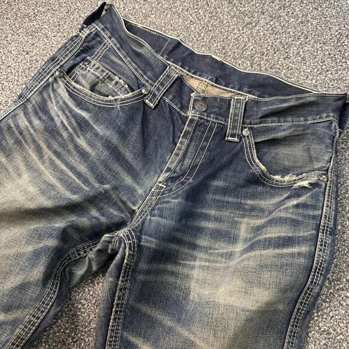 If Six Was Nine 🔥🇯🇵 Vintage 90s Levis Japanese Distressed Rusty Denim Size US 32 / EU 48 - 3 Thumbnail