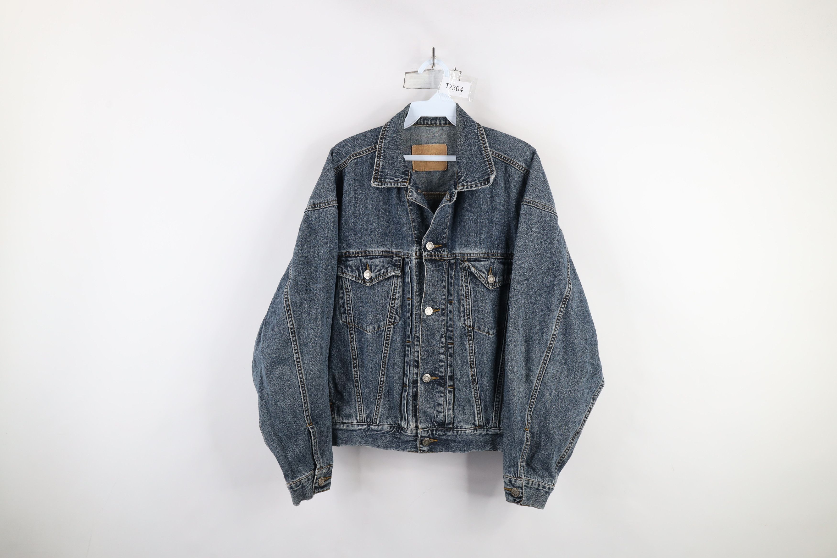 Gap × Vintage Vintage 90s Gap Denim Jean Trucker Jacket Blue Cotton Size US M / EU 48-50 / 2 - 1 Thumbnail