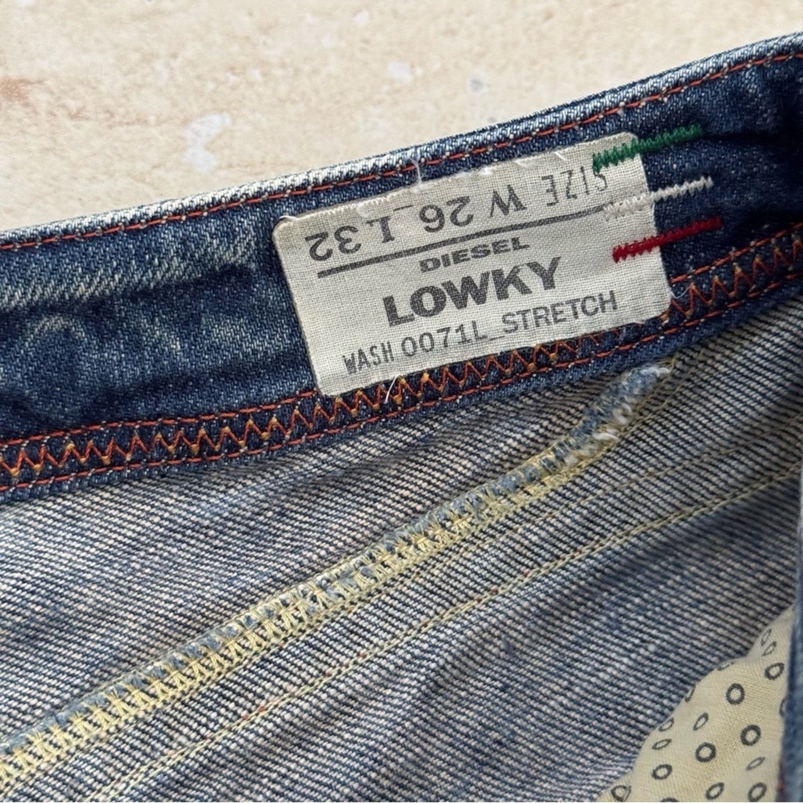 Diesel Diesel Lowky Jeans, Sequined Back Pockets, Size 26/32 Size 26" / US 2 / IT 38 - 7 Thumbnail