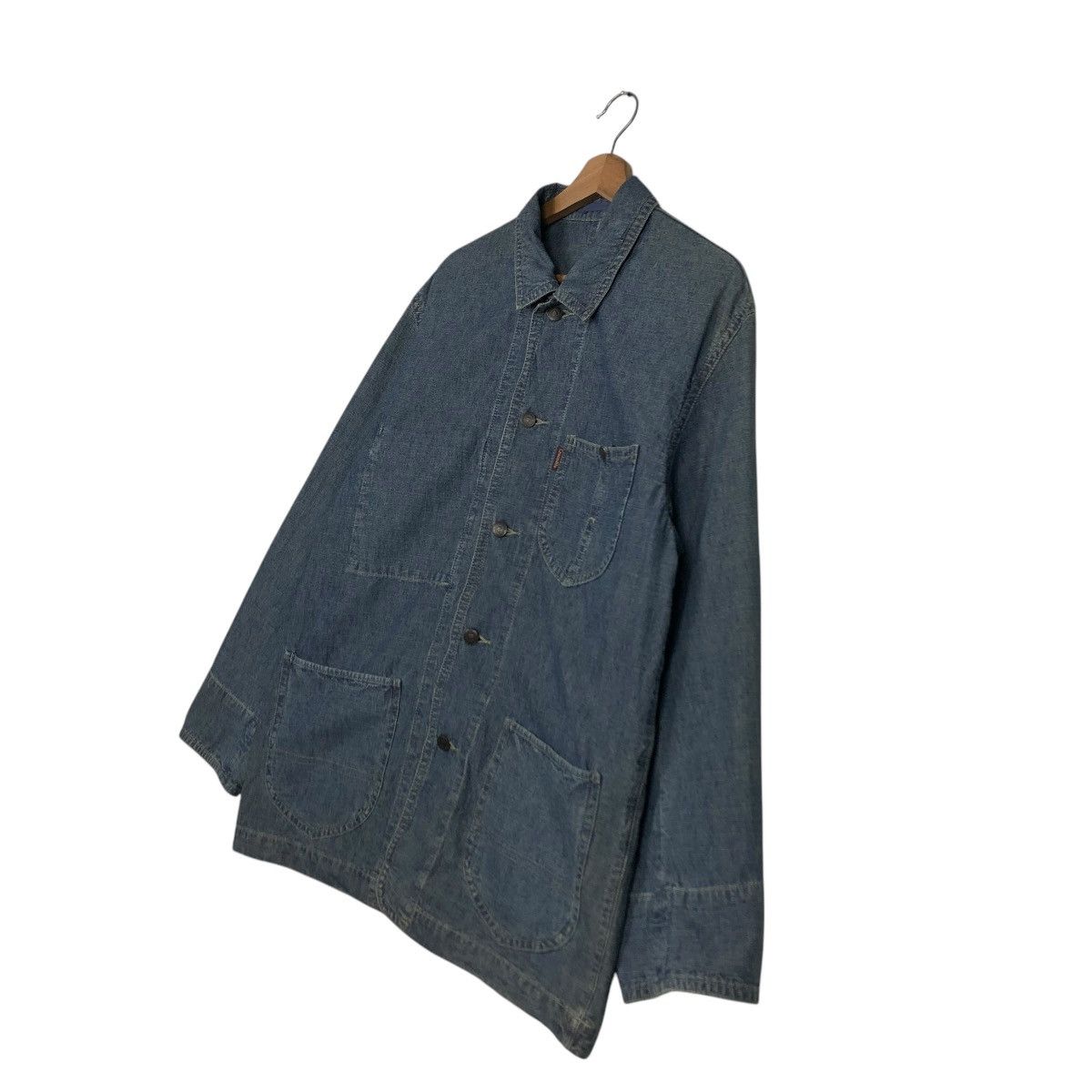 Japanese Brand 🔥VINTAGE CHORE WORK JACKET DENIM CROCODILE ISSEY MIYAKE Size US L / EU 52-54 / 3 - 4 Thumbnail