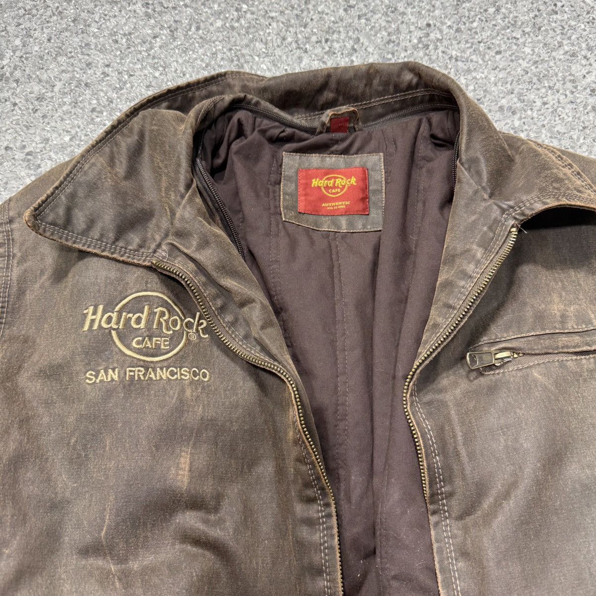 Hard Rock Cafe Vintage Hard Rock Cafe Leather Bomber Jacket Size US XL / EU 56 / 4 - 2 Thumbnail
