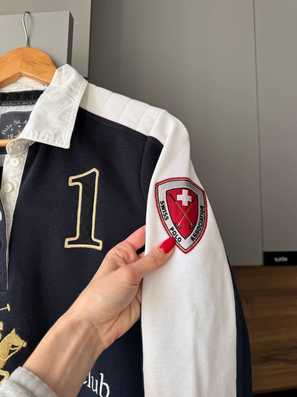 Vintage Polo Ralph Lauren St.Moritz Polo Club Switzerland Rugby Size US L / EU 52-54 / 3 - 3 Thumbnail