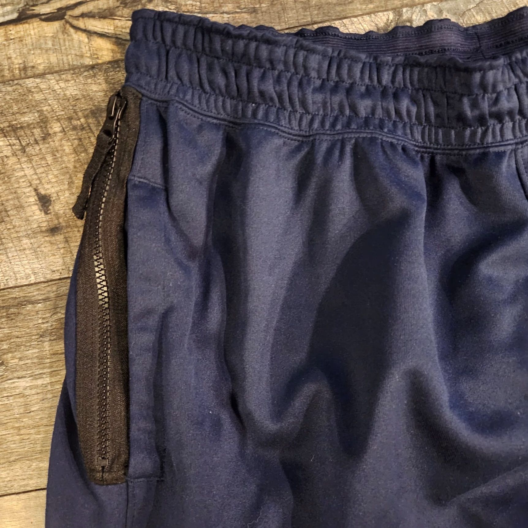 Nike Nike Jogger Pants Mens 2XL Navy Blue Athletic Warm Up Tech Pocket Drawstring Pants Boys? Size US 39 - 5 Thumbnail