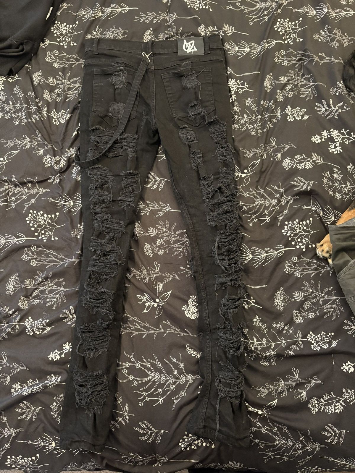 Other Outsider black distressed denim Size US 30 / EU 46 - 2 Thumbnail
