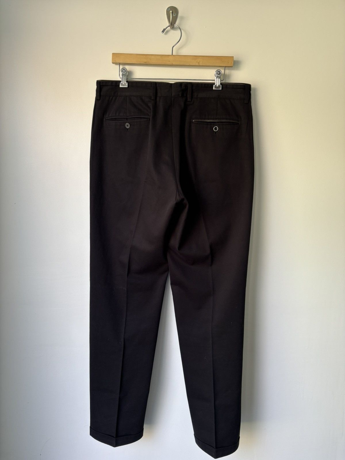 Hermes Vintage Hermes Leather Trimmed Trouser Size US 35 - 2 Thumbnail