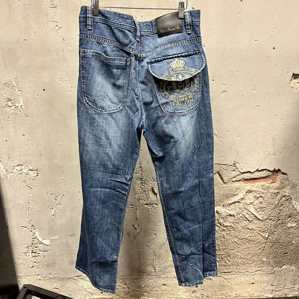 Phat Farm Vintage Phat Farm Baggy Y2K Embroidered Wide Leg Jean Skater Size US 34 / EU 50 - 1 Thumbnail