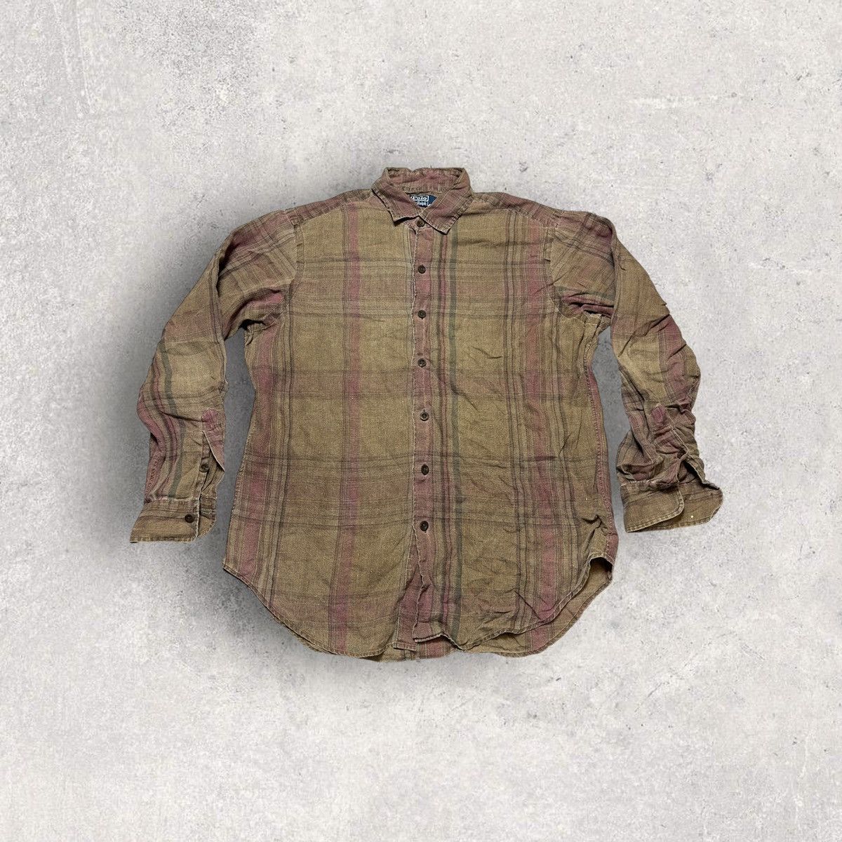 Polo Ralph Lauren × Vintage Vintage Polo linen shirt Size US L / EU 52-54 / 3 - 1 Thumbnail