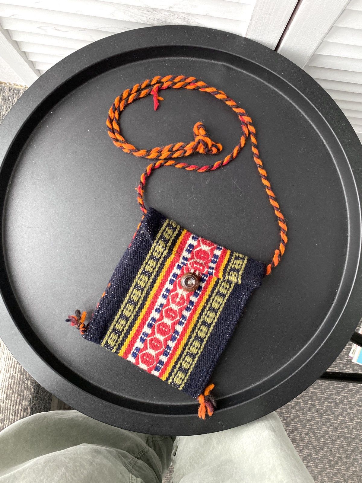 Vintage Vintage Custom Wool Knit Navajo Crossbody Bag Size ONE SIZE - 1 Thumbnail