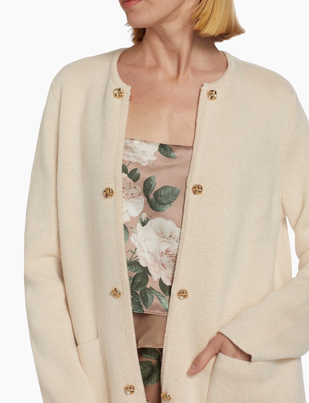 CAMI NYC Cami NYC Allen Cotton-Cashmere Crewneck Cardigan size S Size S / US 4 / IT 40 - 6 Thumbnail