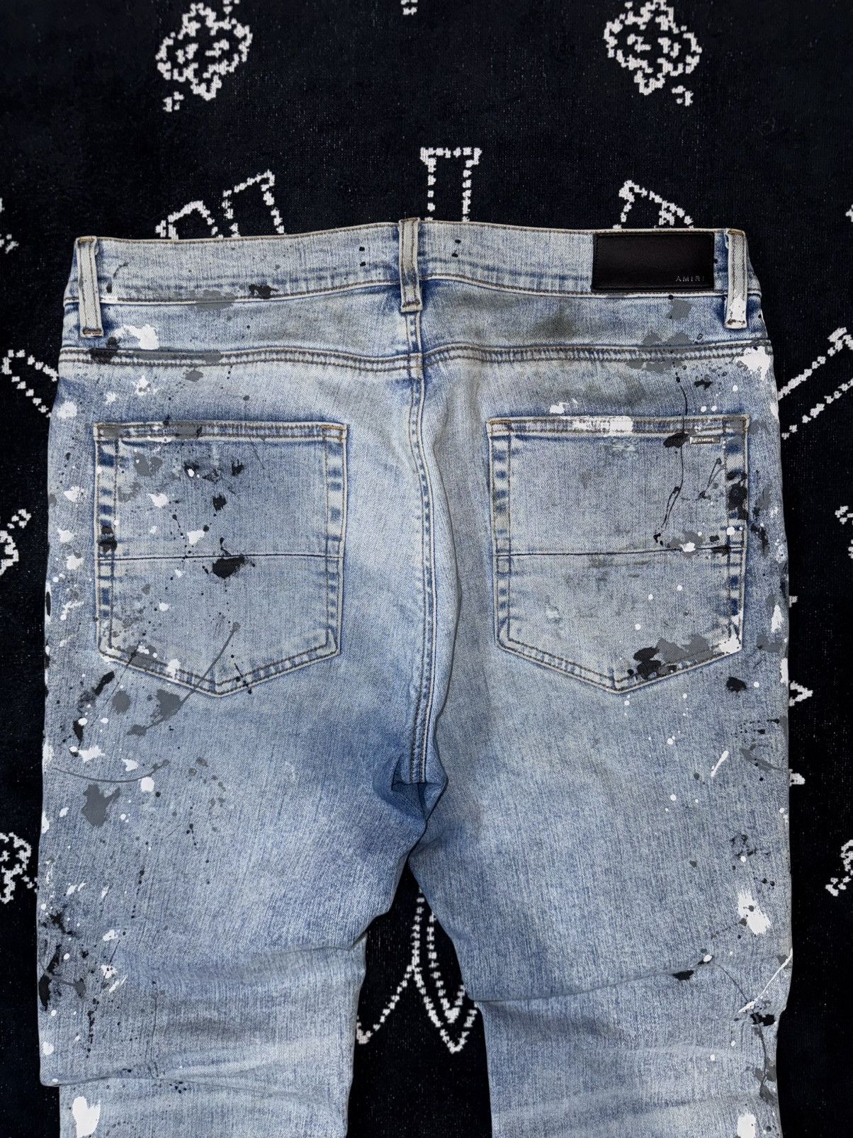 Amiri AMIRI MX1 PAINTED BLUE JEANS Size US 34 / EU 50 - 14 Thumbnail