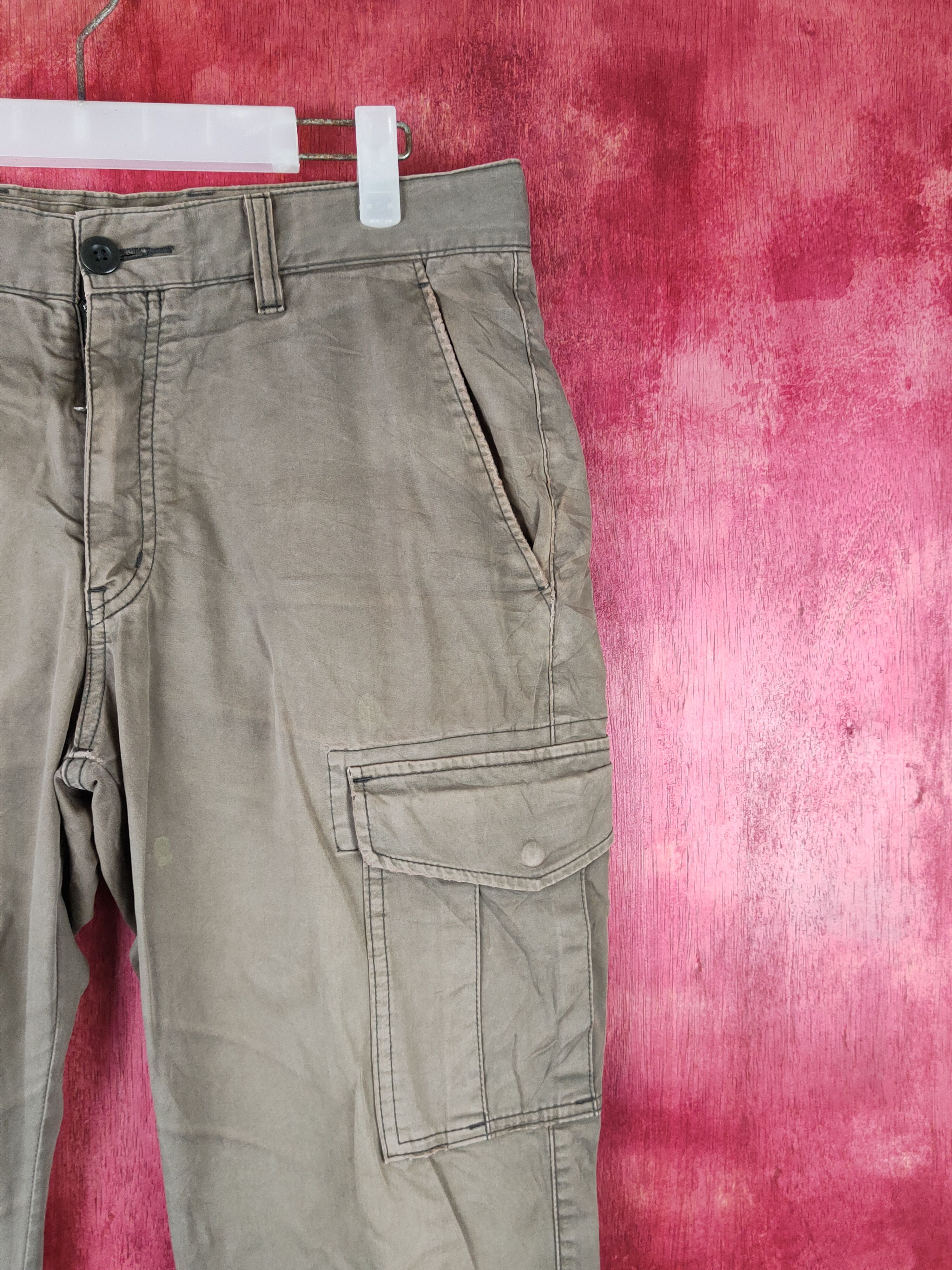 Japanese Brand × Uniqlo Uniqlo Brown Faded Multipocket Tactical Cargo Pants #S1391 Size US 31 - 5 Thumbnail