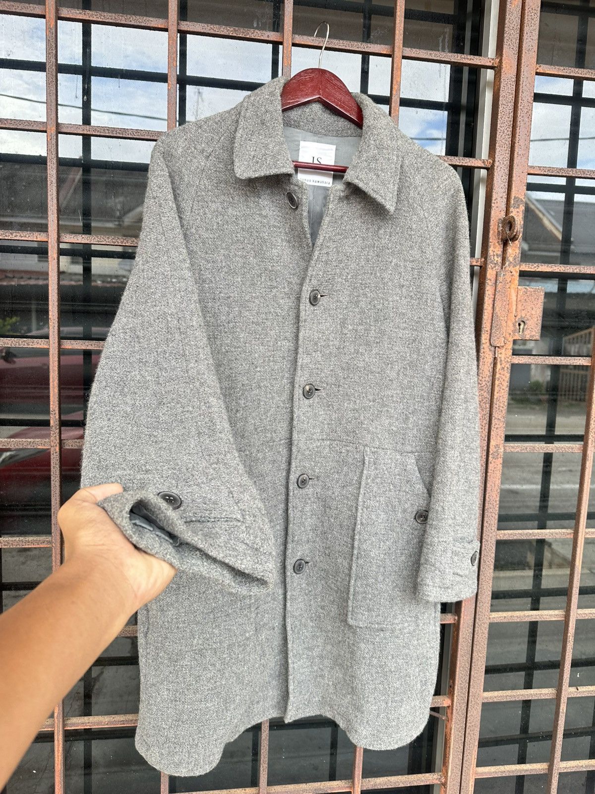 Issey Miyake Issey Miyake Sunao Kuwahara Wool Long Jacket Size US L / EU 52-54 / 3 - 9 Thumbnail