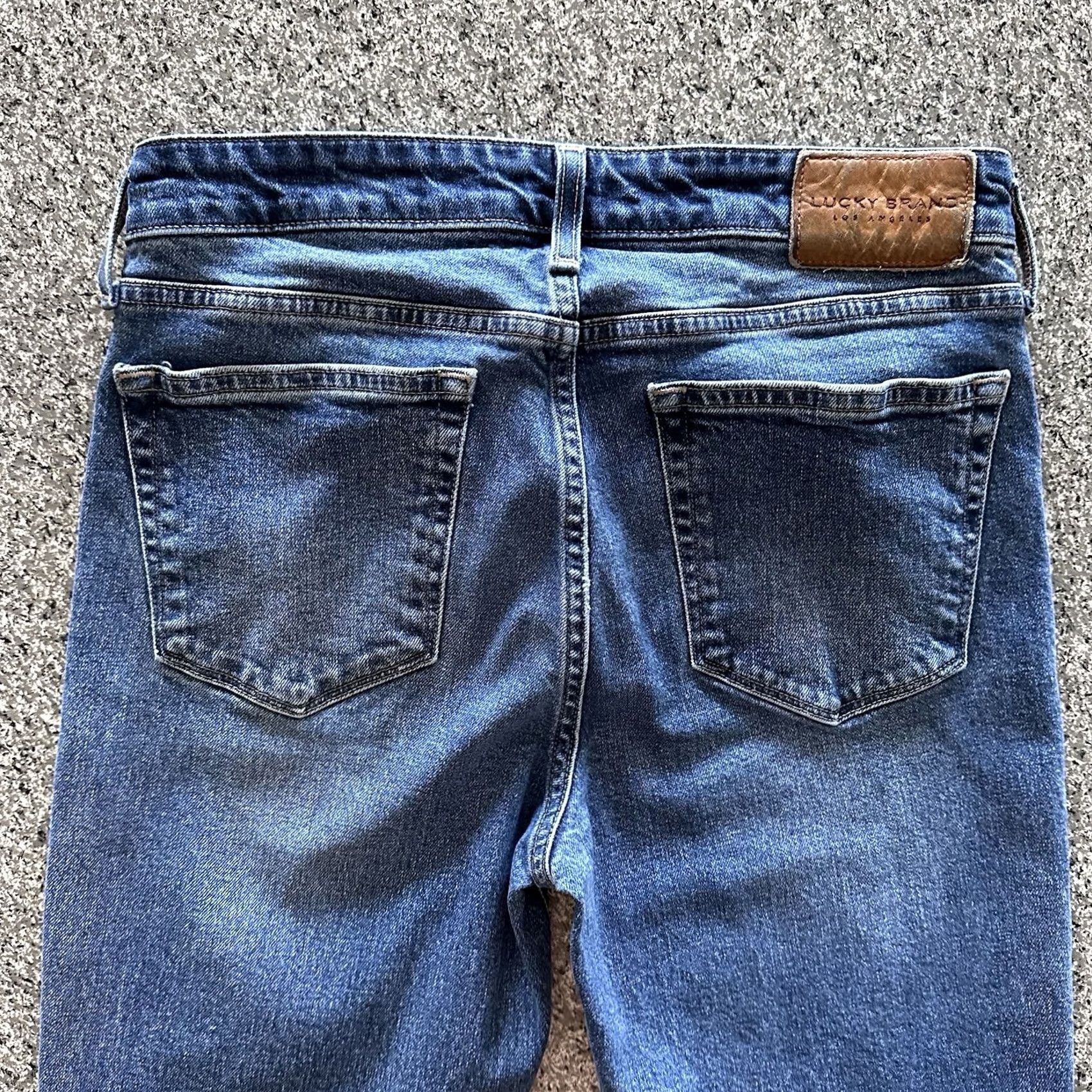 Lucky Brand Lucky Brand Jeans Womens 4 Skinny Mid Rise 27x28 Ava Raw Hem Medium Wash Blue Denim 5-Pocket Stretch Regular Size 27" / US 4 / IT 40 - 4 Thumbnail