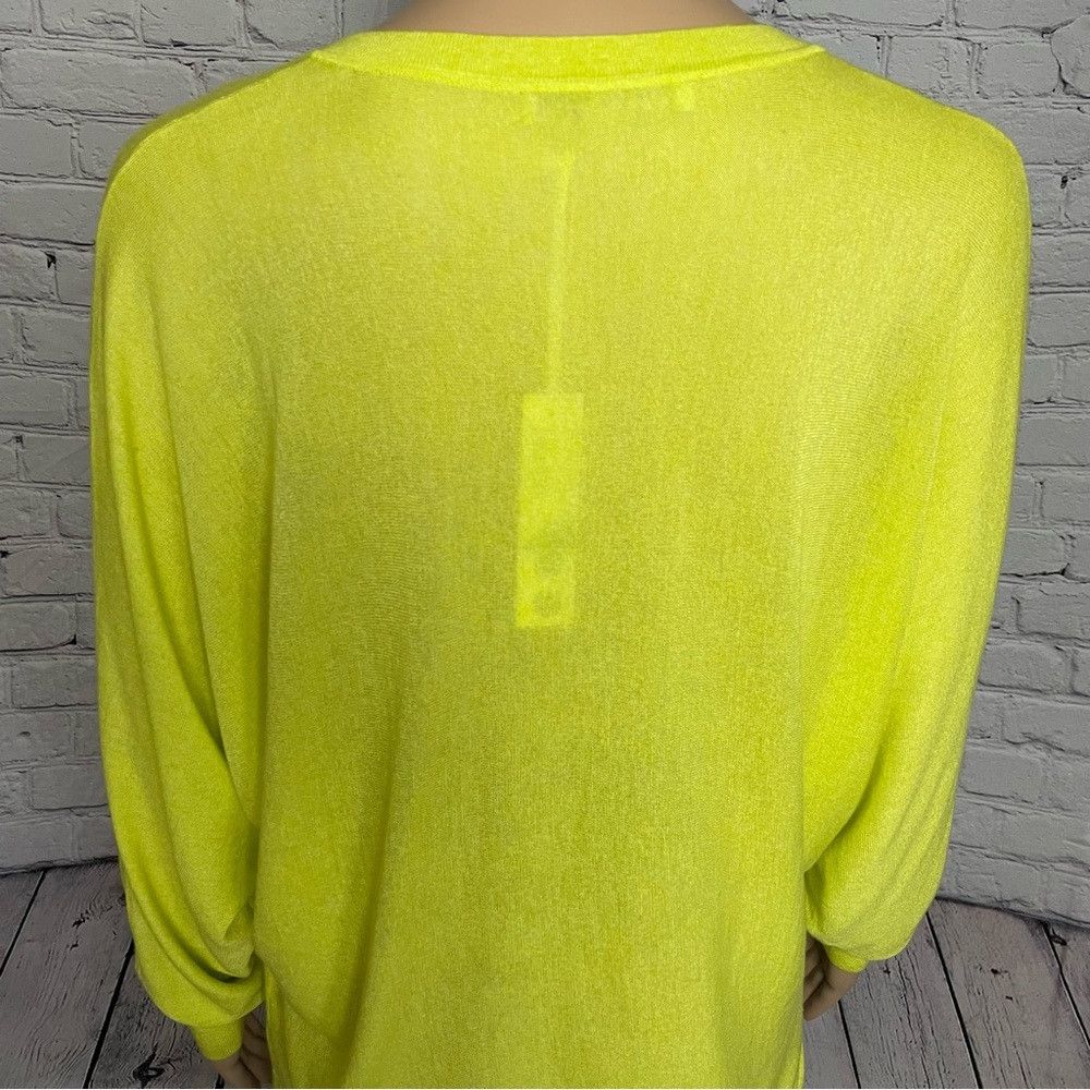 Other NWT New $175 Kokun V-Neck Dolman Bamboo Cashmere Citrus Swe Size L / US 10 / IT 46 - 9 Thumbnail