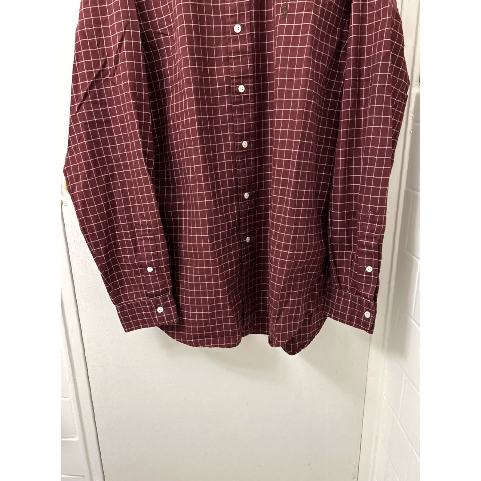 Ralph Lauren Ralph Lauren Shirt Mens Large Maroon Red Plaid Classic Fit Button-Down L/S Button-Up Casual Size US L / EU 52-54 / 3 - 3 Thumbnail