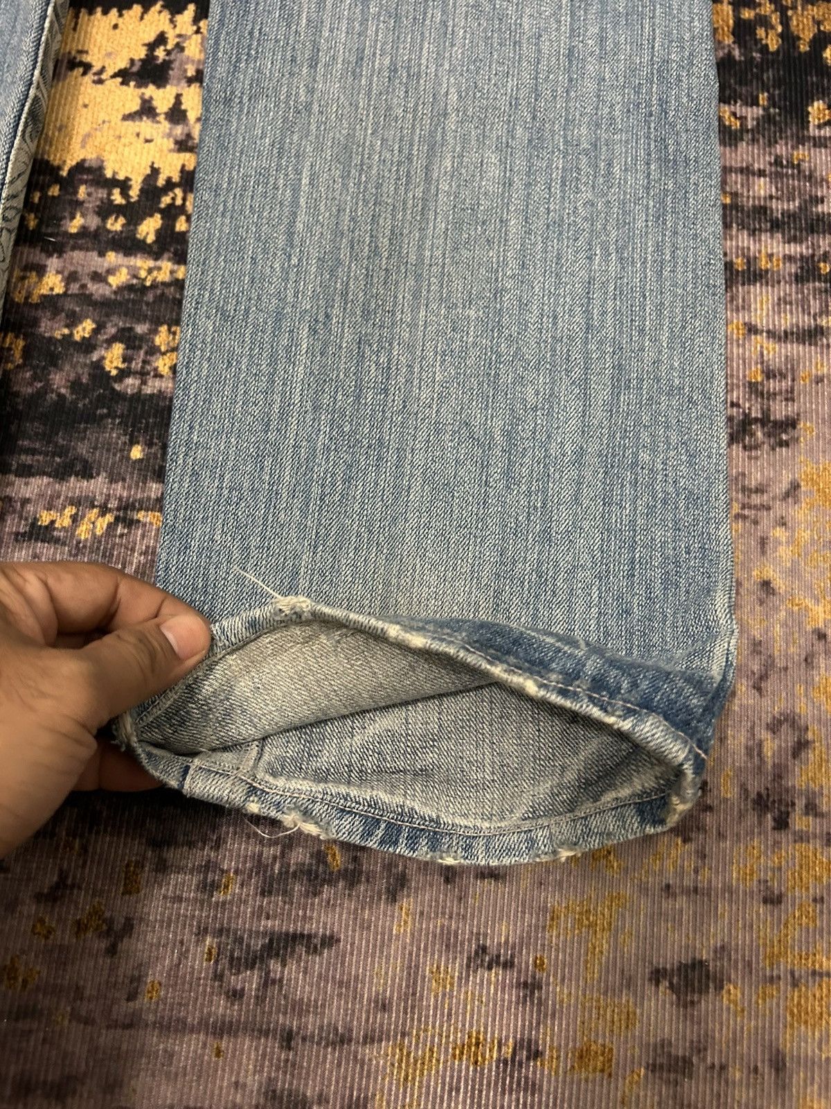 Karakuri Tamashii Vintage Buden Phoenix Sukajan Distressed Jeans Size US 31 - 10 Thumbnail