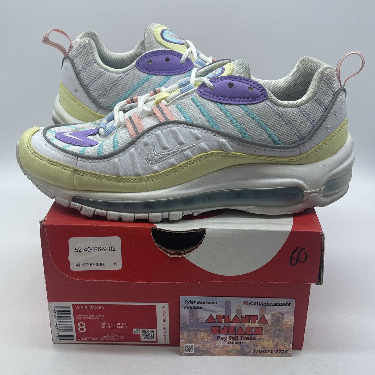 Nike Wmns air max 98 Easter pastel Size US 8 / EU 41 - 1 Thumbnail