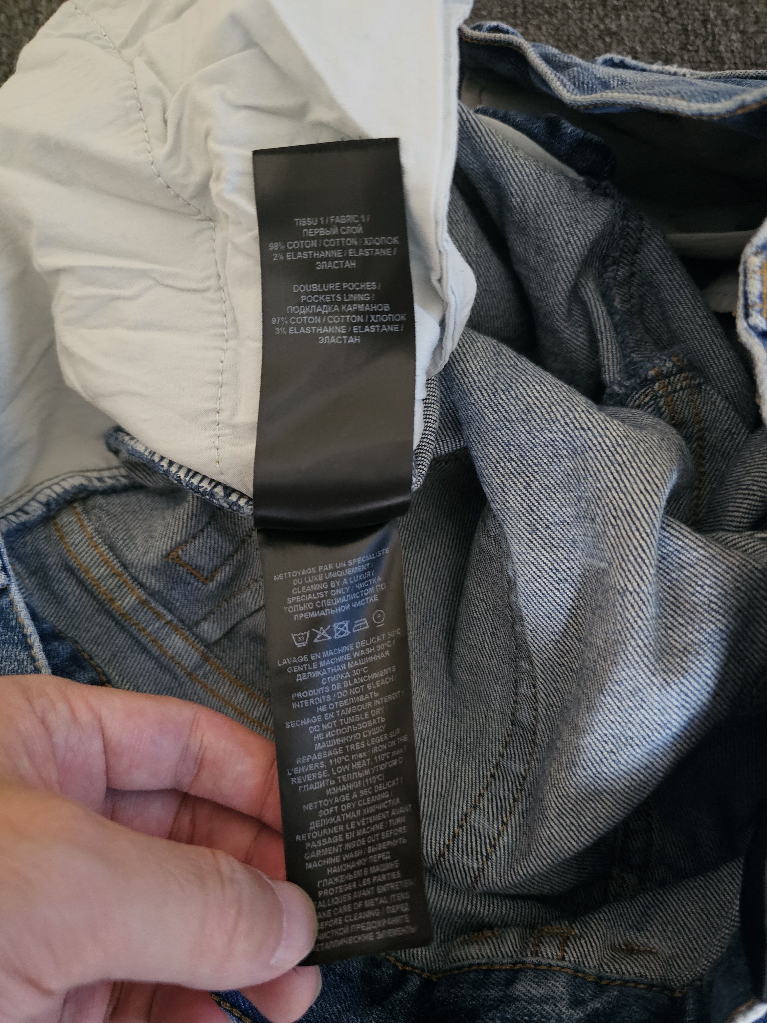 Balmain BALMAIN men's blue biker jeans size 32 Size US 32 / EU 48 - 8 Thumbnail