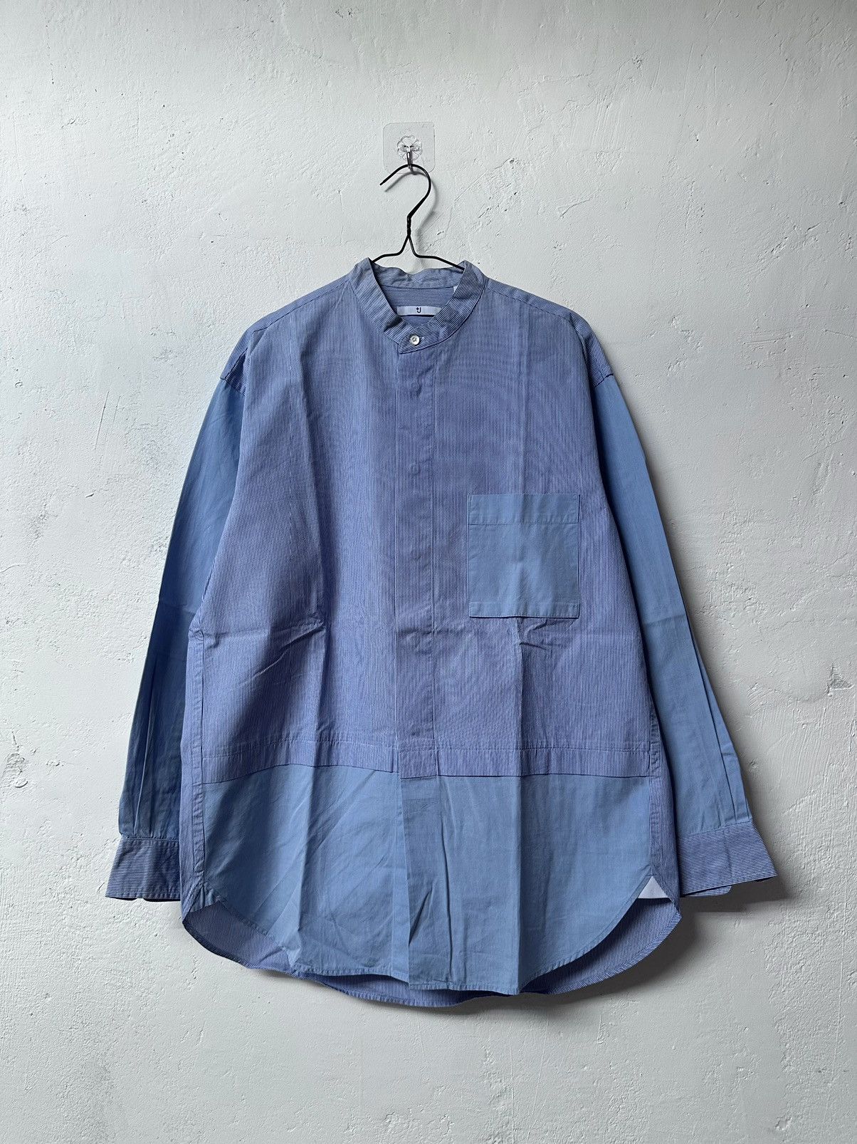 Jil Sander Uniqlo Jil Sander Stripe Two Tone Shirt Size US S / EU 44-46 / 1 - 1 Thumbnail