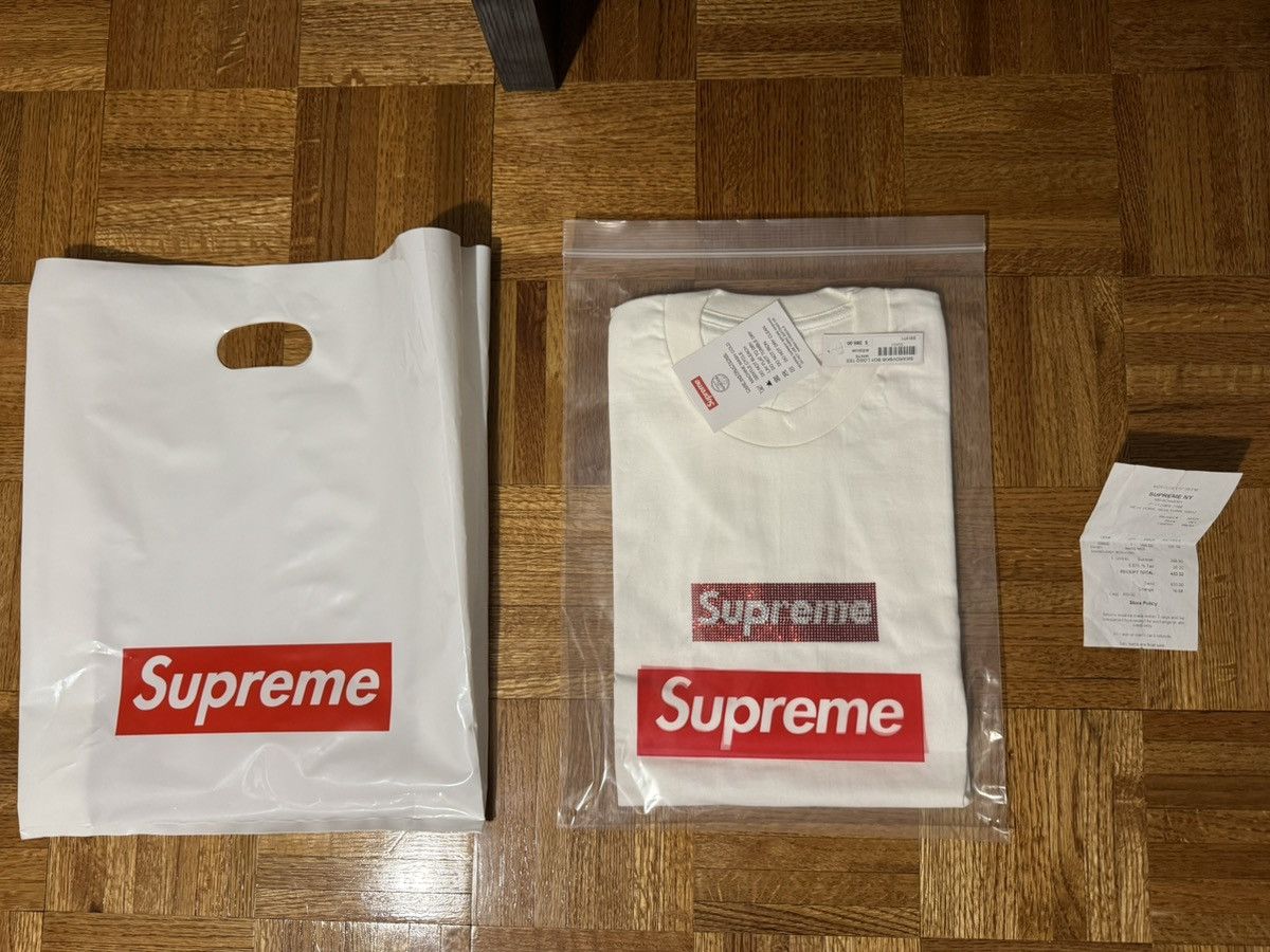 Supreme × Swarovski Supreme Swarovski Box Logo Tee 25th Anniversary Size US M / EU 48-50 / 2 - 1 Thumbnail