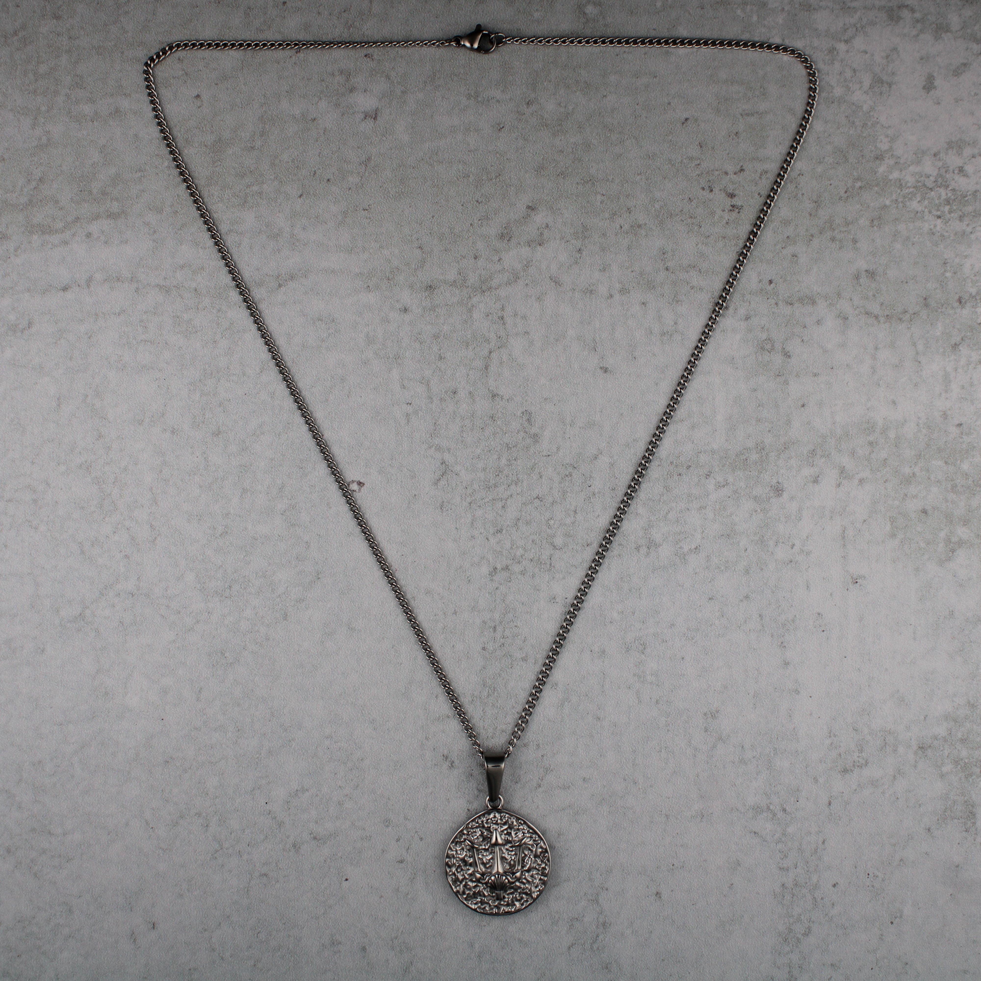Jewelry Silver Trident Pendant Chain Necklace Size ONE SIZE - 6 Thumbnail