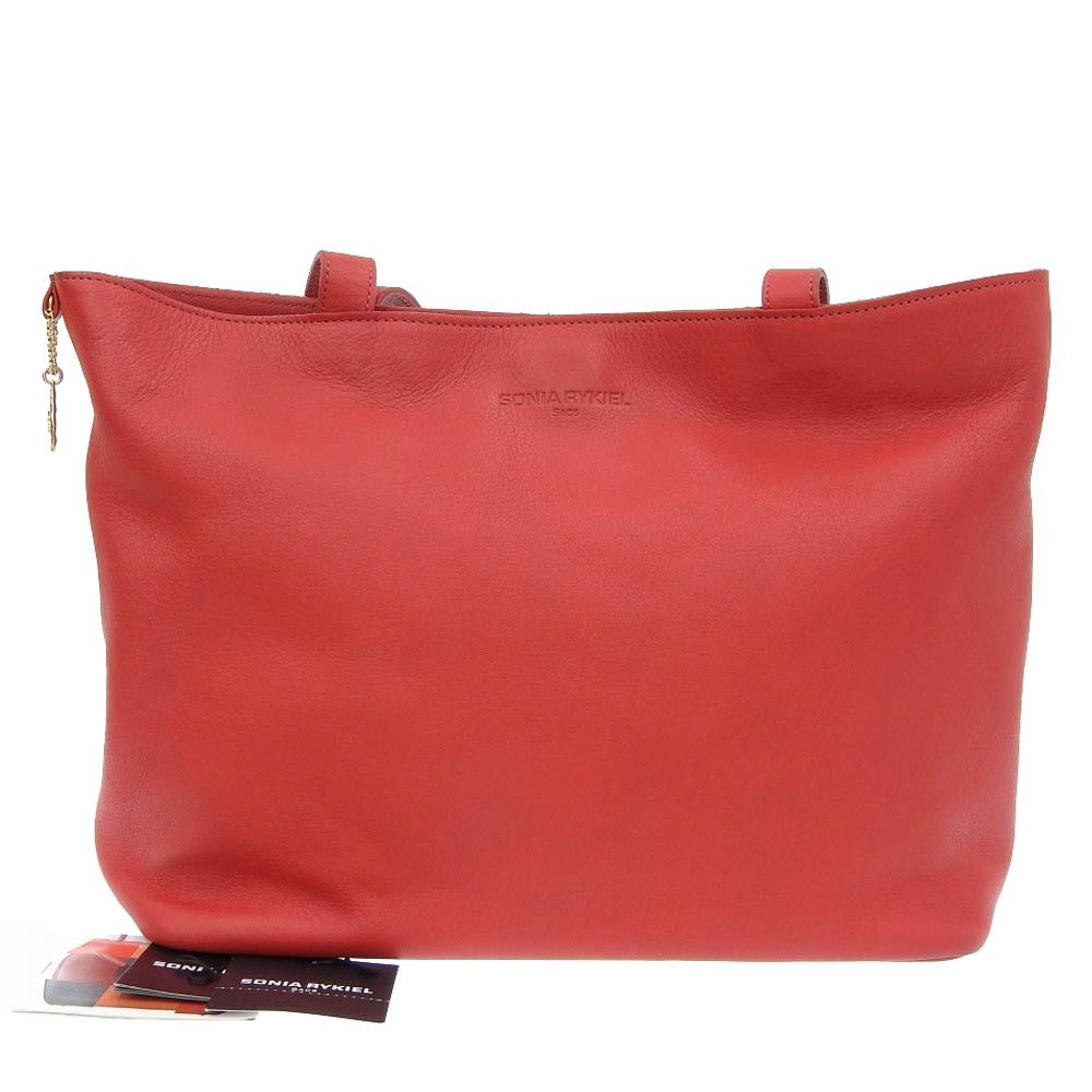 Other Other Sonia Rykiel Leather Tote Bag Red Leather Tote Bag in Great Condition Size ONE SIZE - 1 Thumbnail