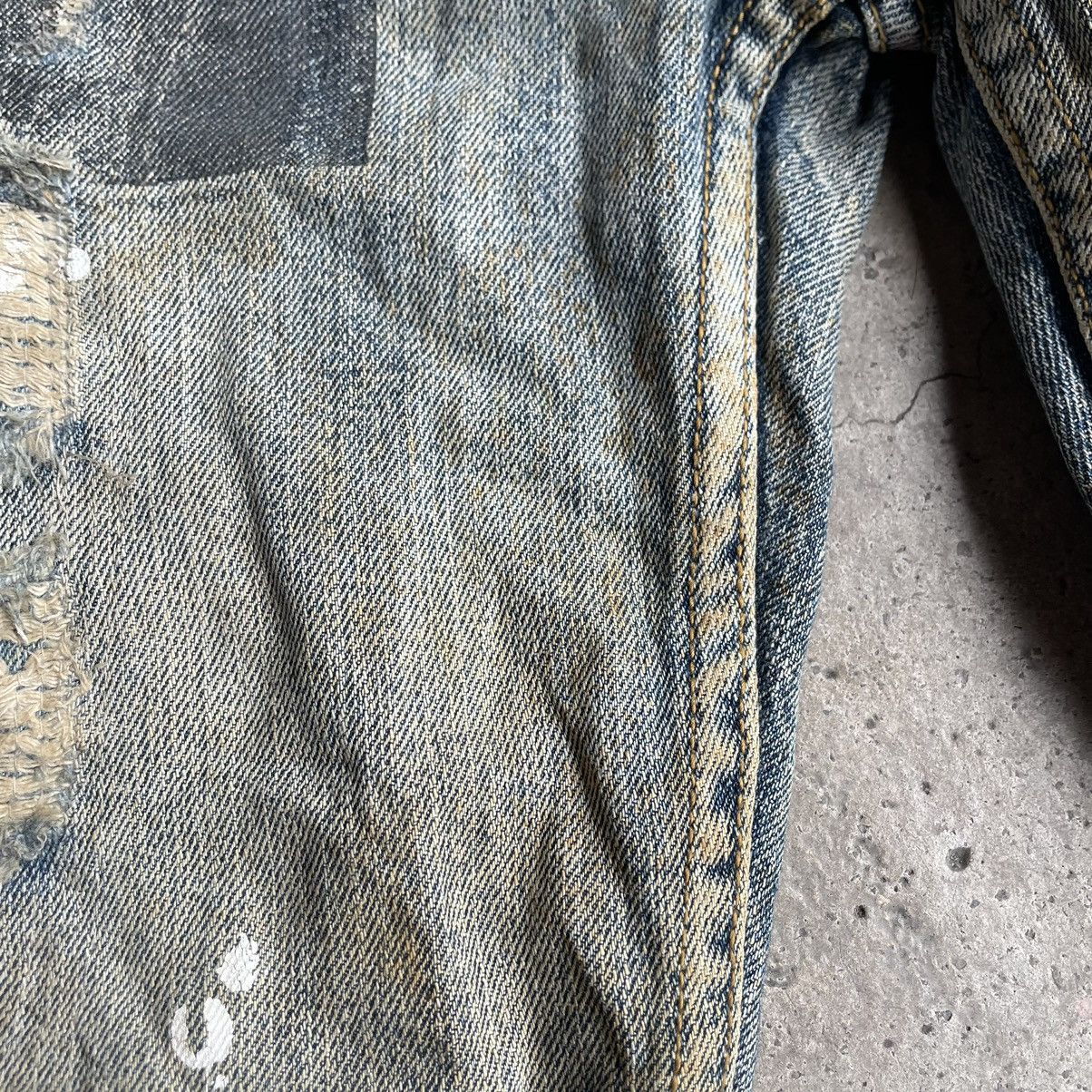 Vintage 🔥Joge Martin Patchworks Ripped Distress Dirty Denim Jeans Size US 36 / EU 52 - 9 Thumbnail