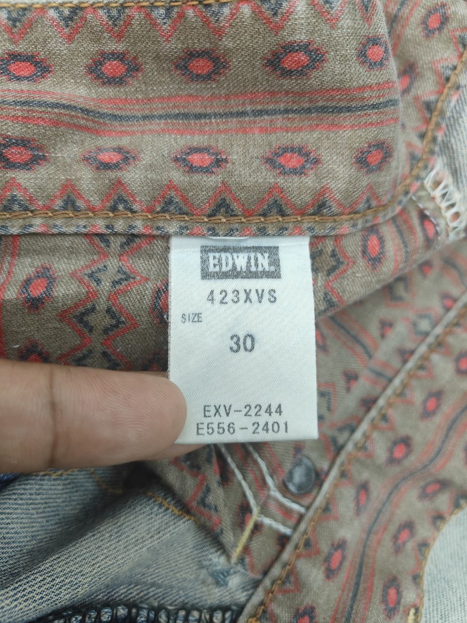 Vintage Vintage Edwin Ripped Distressed Denim Size US 30 / EU 46 - 9 Thumbnail
