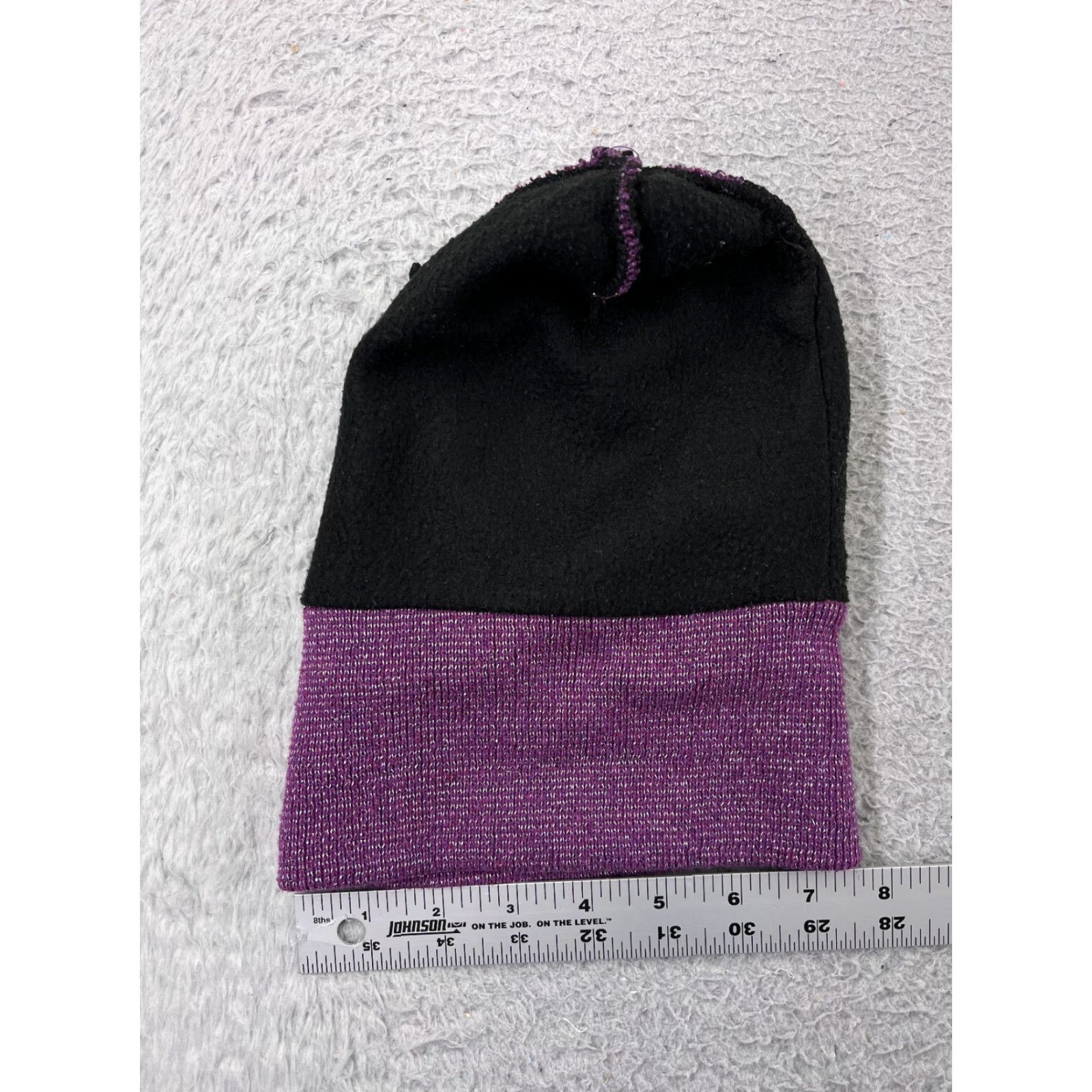 Vintage Beanie Womens One Size Heather Purple Knit Lined Acrylic Polyester Ski Size ONE SIZE - 3 Thumbnail
