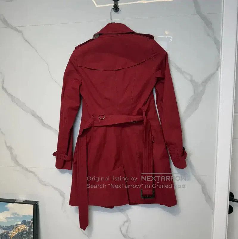 Burberry Burberry Women's Burgundy Mid-Length Trench Coat. Size S / US 4 / IT 40 - 2 Thumbnail