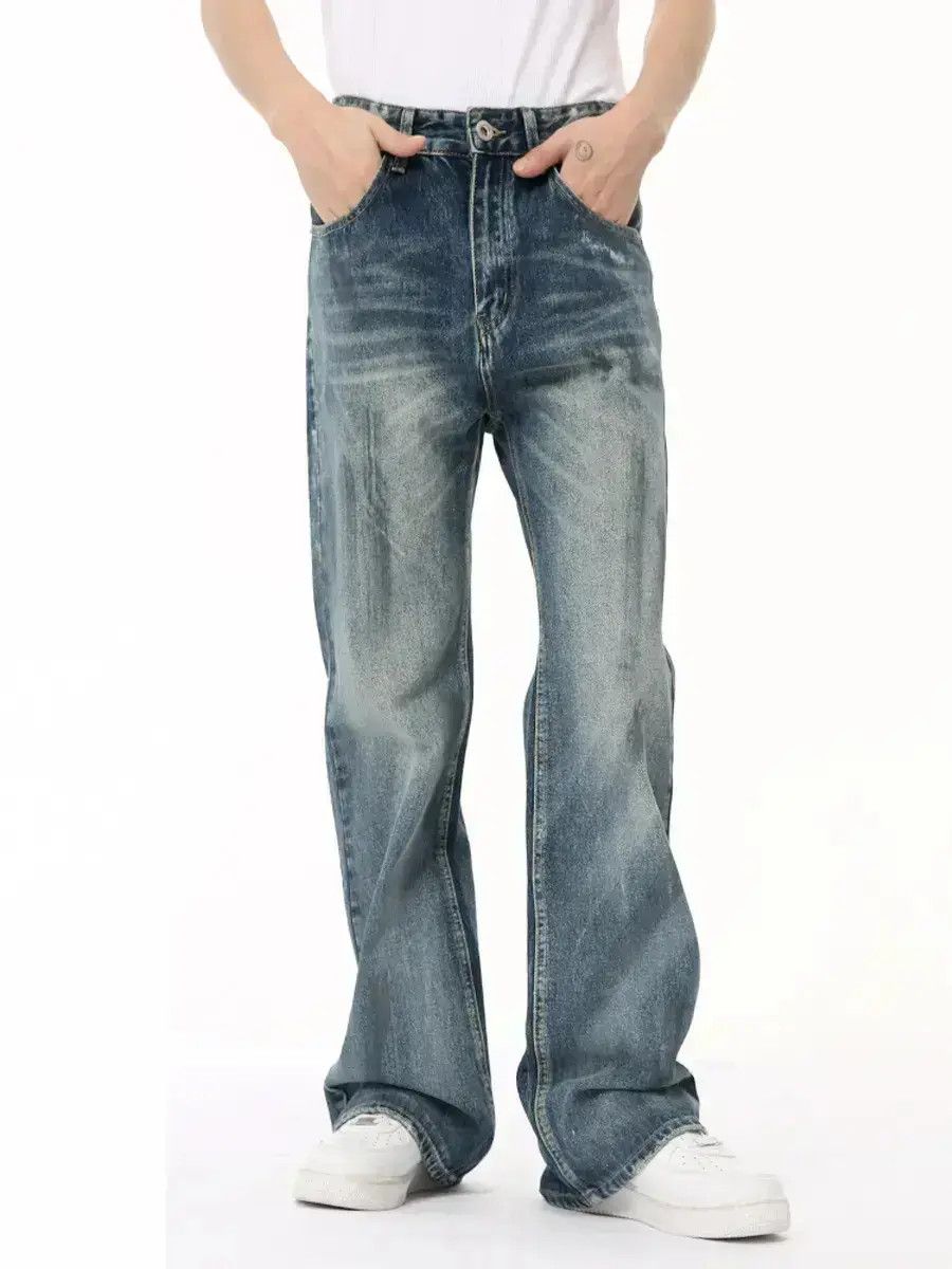 Japanese Brand Retro loose micro flared casual jeans Size US 32 / EU 48 - 6 Thumbnail