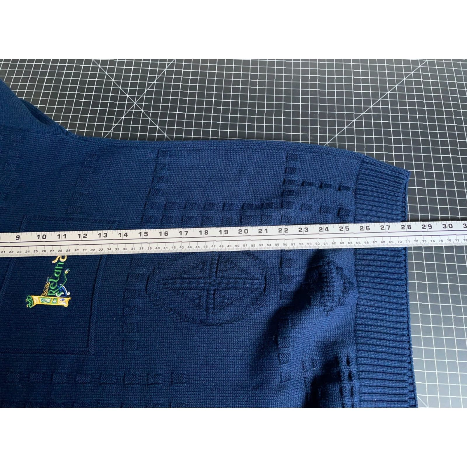 Vintage VINTAGE Ireland Textured Knit Sweater Men's 2XL Blue Crewneck Acrylic Knit Embroidered Size US XXL / EU 58 / 5 - 6 Thumbnail