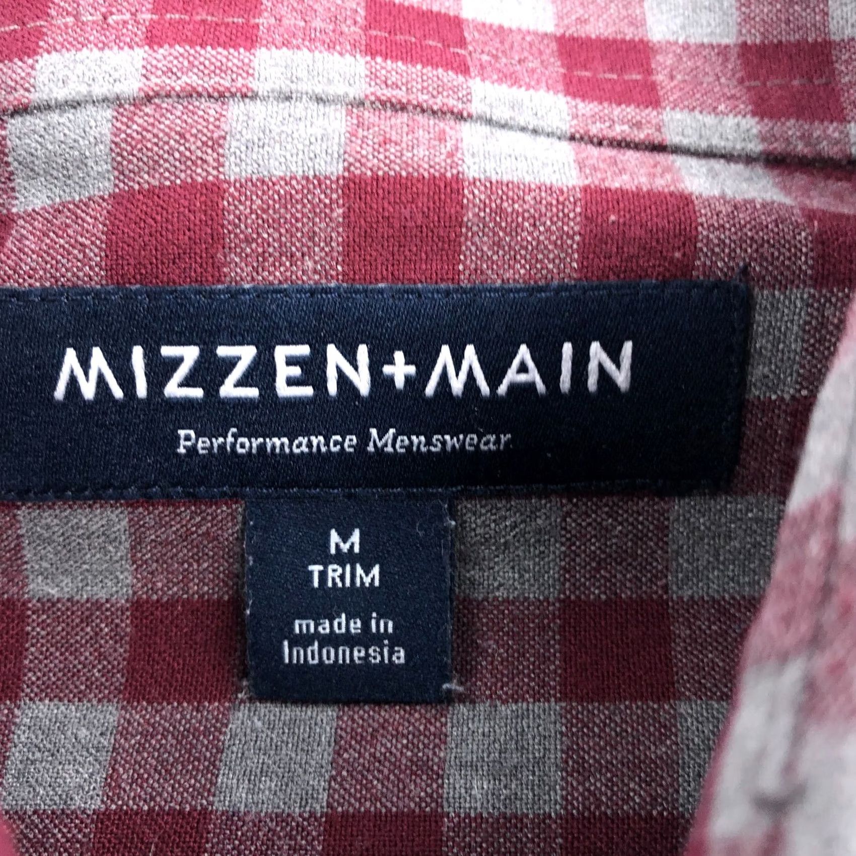 Mizzen+Main Mizzen + Main Button Shirt Mens M Trim Performance Flannel City Check Long Sleeve Red Autumn Spring Summer Size US M / EU 48-50 / 2 - 4 Thumbnail