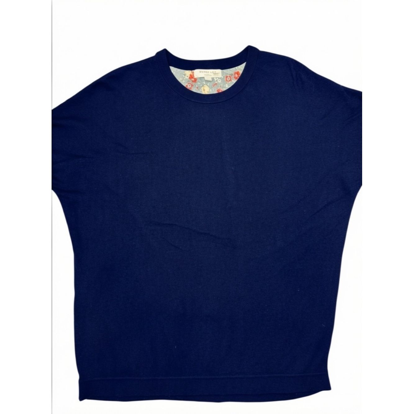 Derek Lam 10 Crosby Derek Lam Navy Floral Back Wool Blend Sweater Size L Size L / US 10 / IT 46 - 4 Thumbnail