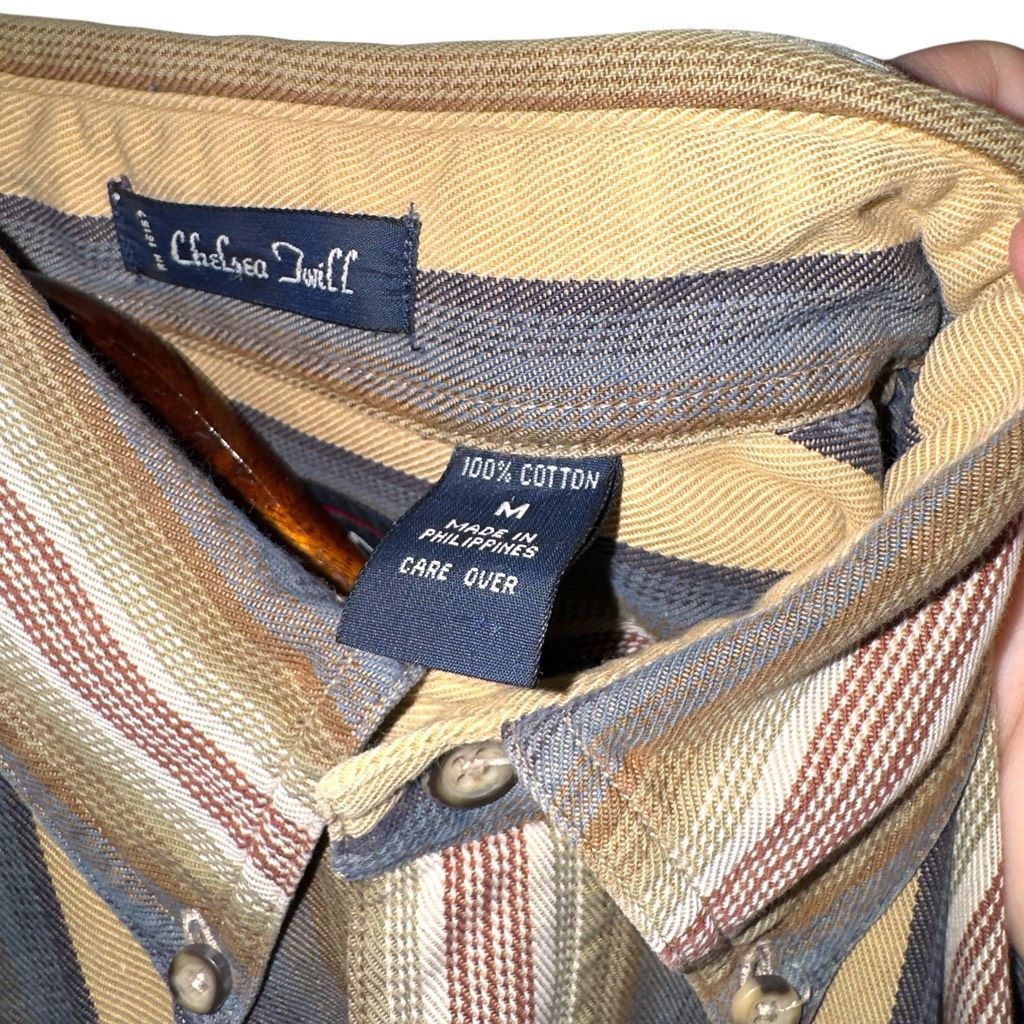 Gant GANT Brown and Green Chelsea Twill Button Down Shirt Size M Size US M / EU 48-50 / 2 - 4 Thumbnail