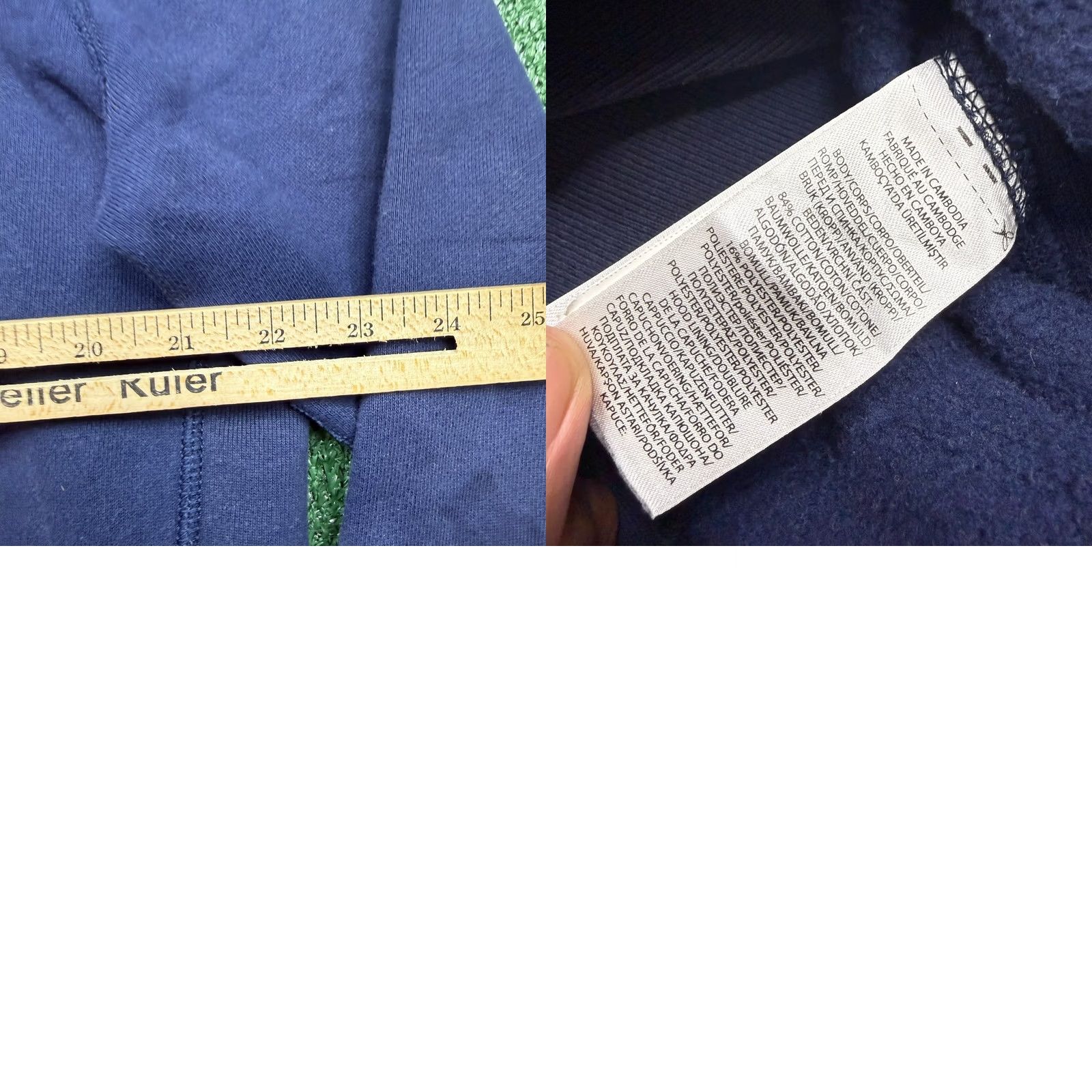 Polo Ralph Lauren VINTAGE Polo Ralph Lauren Hoodie Sweatshirt Full Zip L Blue Thermal Lined Size US L / EU 52-54 / 3 - 8 Thumbnail