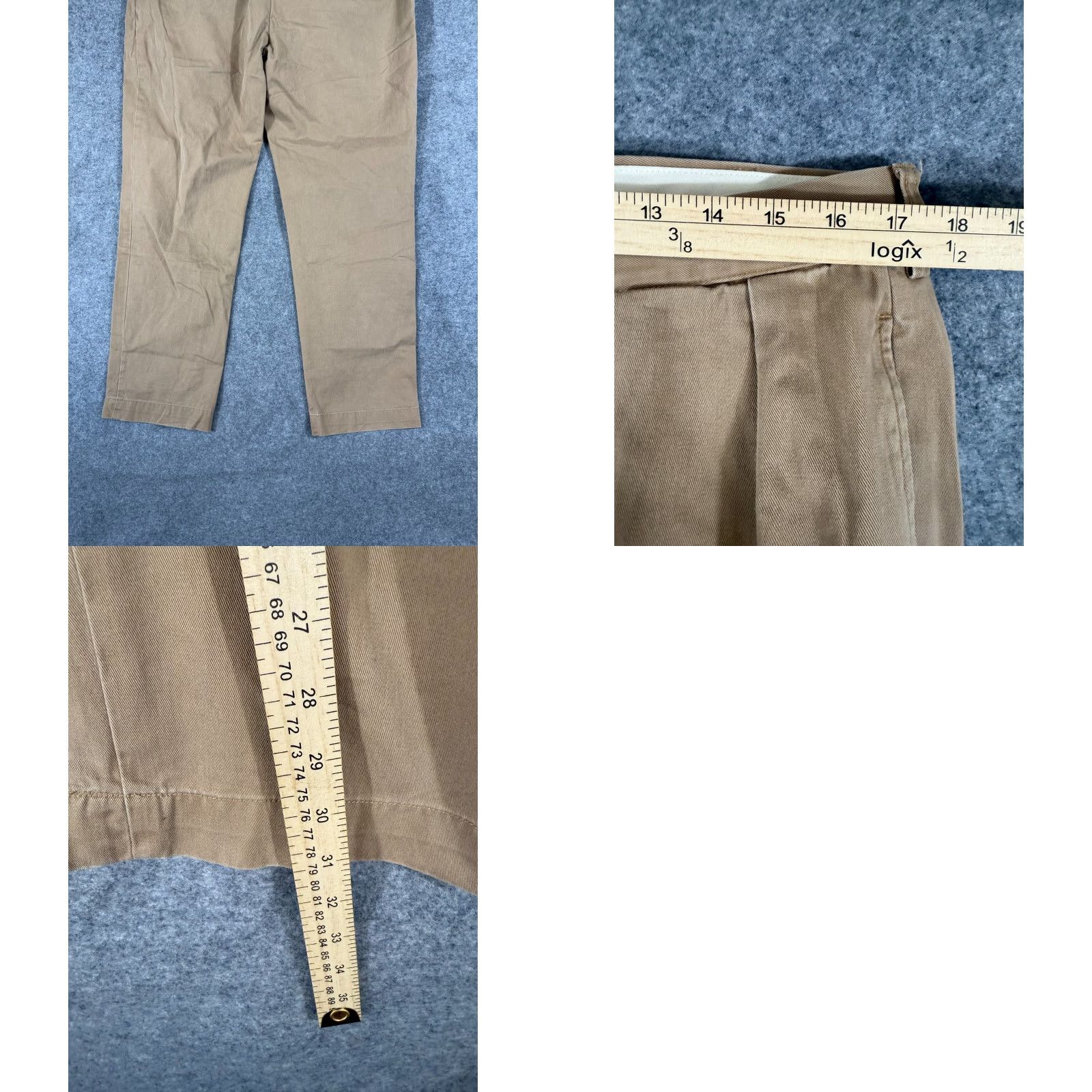 Polo Ralph Lauren Polo Ralph Lauren Ethan Chino Pants Mens 35x32 Khaki Tan Pleated Slash Pockets Size US S / EU 44-46 / 1 - 9 Thumbnail