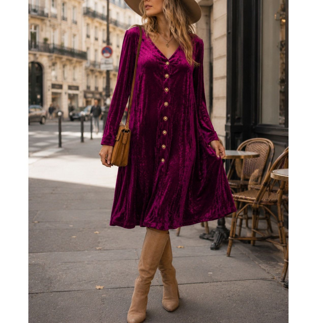 Vintage Vintage velvet jeweled button shift dress size 1 = XL/1X Size XL / US 12-14 / IT 48-50 - 8 Thumbnail