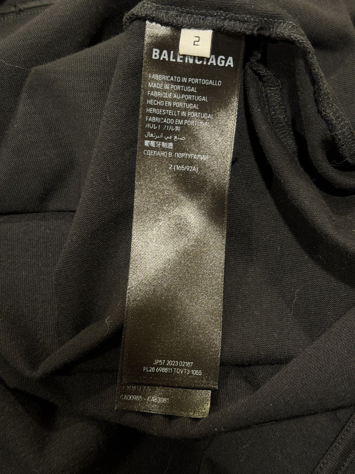 Balenciaga Balenciaga Upside Down Paris Moon Distressed Black T-Shirt Size US XL / EU 56 / 4 - 15 Thumbnail