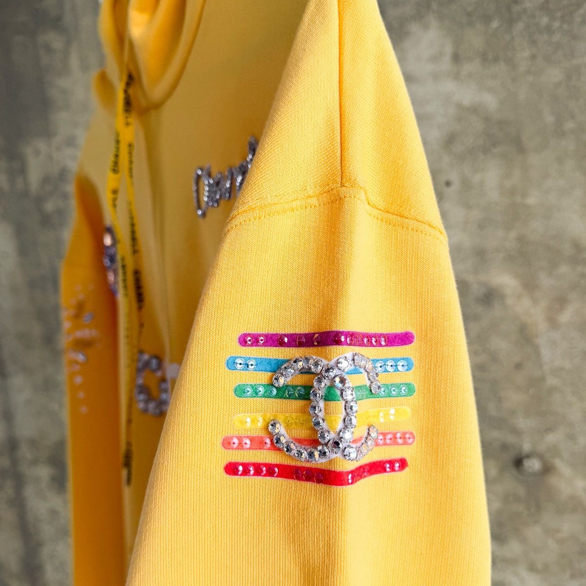 Chanel Chanel x Pharrell 2019 Coco Hand Beaded Lesage Yellow Hoodie Size US M / EU 48-50 / 2 - 9 Thumbnail